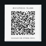 QR Code Website Link Black & White Business  Magnet<br><div class="desc">Create your own custom business magnet with a QR code website link. For more advanced customization of this design,  please click the BLUE DESIGN TOOL BUTTON.</div>