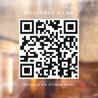 QR Code Website Link White Script Simple Business