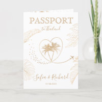 QR Code Wedding Destination Passport World Map 