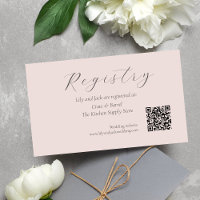 QR Code Wedding Gift Registry Enclosure Card