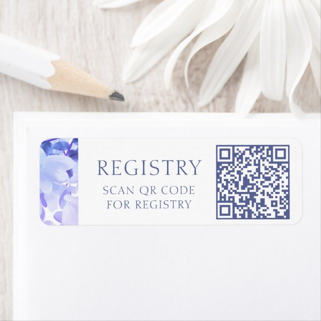 QR Code Wedding Gift Registry Watercolor Floral (Insitu)