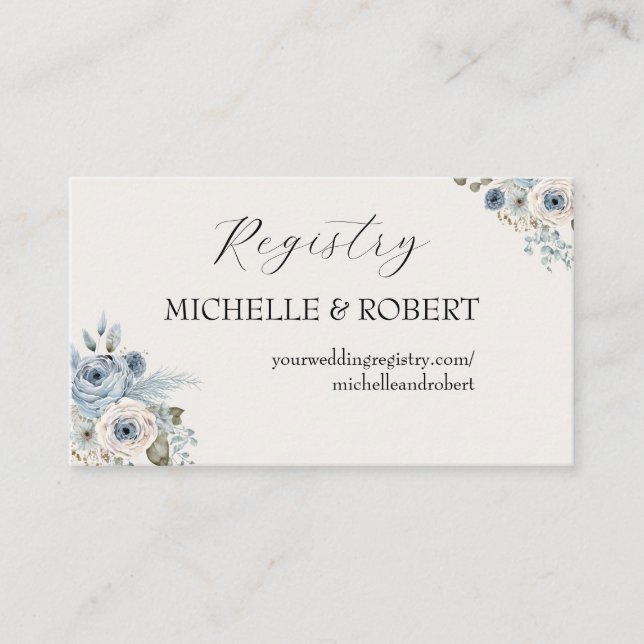 QR Code Wedding Registry Enclosure Card  (Front)