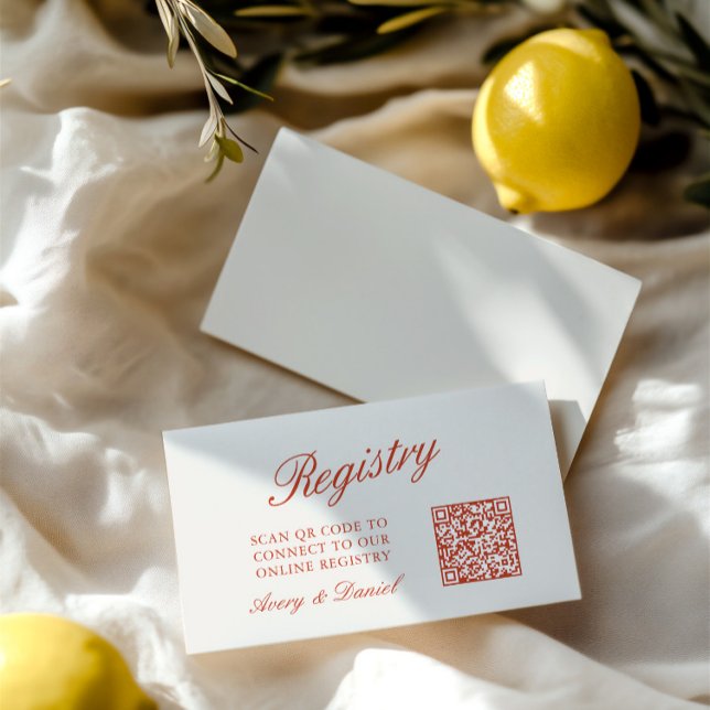 QR Code Wedding Registry Ivory Enclosure Card (QR Code Wedding Registry Ivory Enclosure Card)