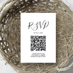 QR code Wedding RSVP Enclosure Card