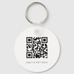   QR Code Wedding Save the date  Keychain