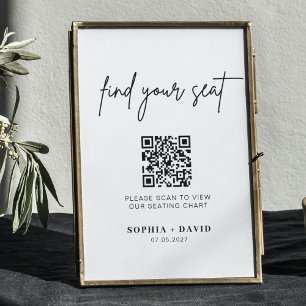 QR code wedding seating chart   find your seat