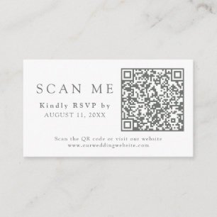QR Code & Wedding Website Eucalyptus Wedding RSVP Enclosure Card