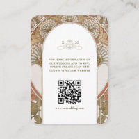 QR Code Wedding Website Info Art Nouveau Enclosure