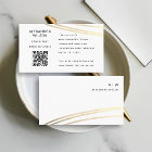 QR Code White Gold Signature Simple Professional