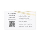 QR Code White Gold Signature Simple Professional