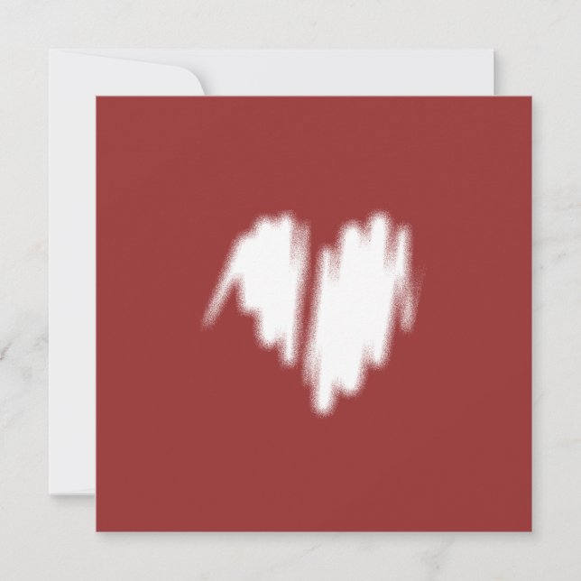 Qr Code White Heart Graffiti Sprayed Heart (Front)