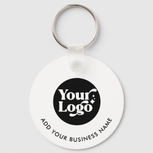 QR Code White Logo Website Employee Keychain
