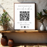 QR Code White Scan To Follow Us on Social Network Poster<br><div class="desc">Introducing our QR Code White "Scan To Follow Us on Social Network" Sign, the perfect fusion of modern connectivity and engagement for your business or establishment. This striking pedestal sign is more than just decor; it's an interactive gateway to your digital presence. Prominently featuring a dynamic QR code, it invites...</div>
