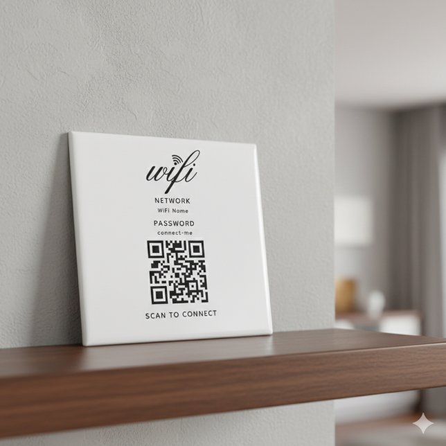 QR Code Wifi Internet Password White Magnet (Creator Uploaded)