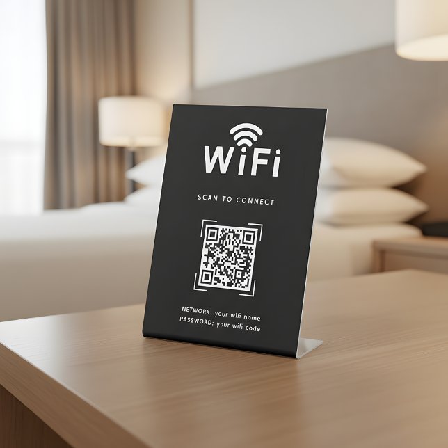 QR Code Wifi Login Sign For Hotel Guest Rooms (Creator Uploaded)