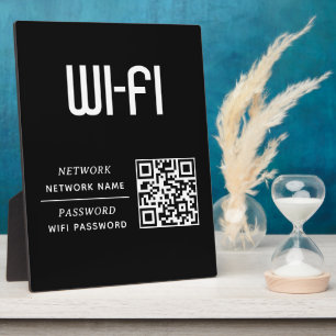 QR Code Wifi Network Name & Password  Plaque