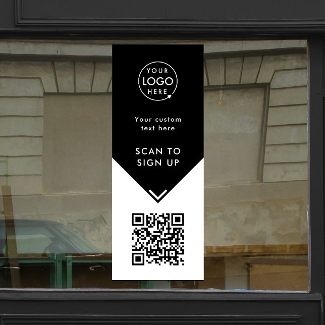 QR Code Window Cling | Business Black Vinyl Decal (Creator Uploaded)