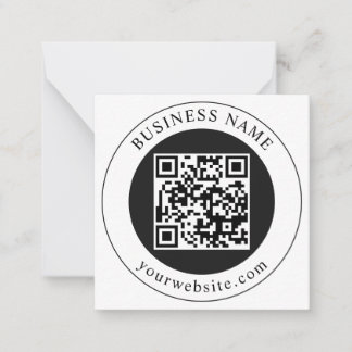 QR Code with Business Name Editable Card