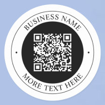 QR Code with Business Name Editable Circular Text