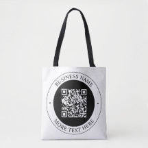 QR Code with Business Name Editable Circular Text