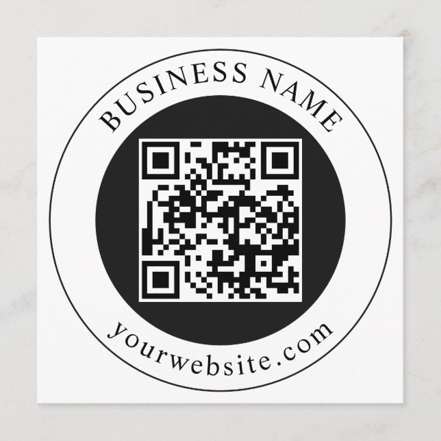 QR Code with Business Name Editable Program (Front)