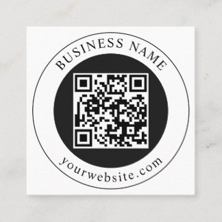 QR Code with Business Name Editable Referral Card