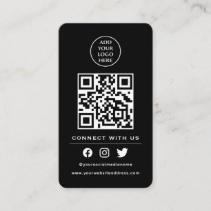 QR Code Your Logo Follow Scan To Connect With Us Business Card