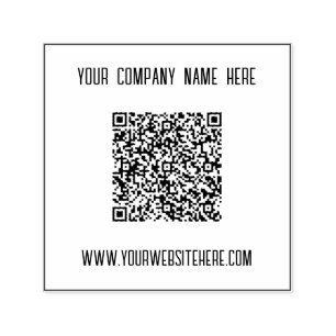 QR Code Your Name Website Custom Business Stamp