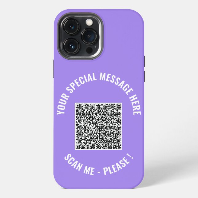 QR Code Your Special Message iPhone Case Gift (Back)