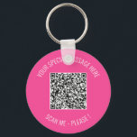 QR Code Your Special Message Modern Keychain<br><div class="desc">Choose Colours and Font - Your Special QR Code Info and Custom Text Personalized Modern Gift - Add Your QR Code - Image or Logo - photo / Text - Name or other info / message - Resize and Move or Remove / Add Elements - Image / Text with Customization...</div>