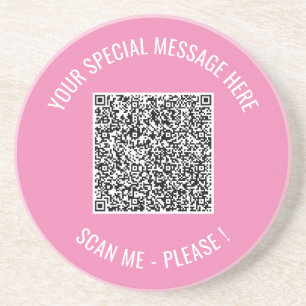 QR Code Your Special Message Surprise Gift Coaster