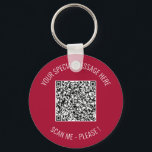 QR Code Your Special Message Surprise Keychain<br><div class="desc">Choose Colours and Font - Your Special QR Code Info and Custom Text Personalized Modern Gift - Add Your QR Code - Image or Logo - photo / Text - Name or other info / message - Resize and Move or Remove / Add Elements - Image / Text with Customization...</div>