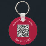 QR Code Your Special Message Surprise Keychain<br><div class="desc">Choose Colours and Font - Your Special QR Code Info and Custom Text Personalized Modern Gift - Add Your QR Code - Image or Logo - photo / Text - Name or other info / message - Resize and Move or Remove / Add Elements - Image / Text with Customization...</div>