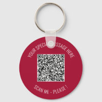 QR Code Your Special Message Surprise Keychain