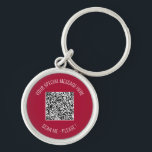 QR Code Your Special Message Surprise Keychain<br><div class="desc">Choose Colours and Font - Your Special QR Code Info and Custom Text Personalized Modern Gift - Add Your QR Code - Image or Logo - photo / Text - Name or other info / message - Resize and Move or Remove / Add Elements - Image / Text with Customization...</div>