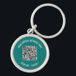 QR Code Your Text Message Surprise Keychain Gift<br><div class="desc">Choose Colours and Font - Your Special QR Code Info and Custom Text Personalized Modern Gift - Add Your QR Code - Image or Logo - photo / Text - Name or other info / message - Resize and Move or Remove / Add Elements - Image / Text with Customization...</div>