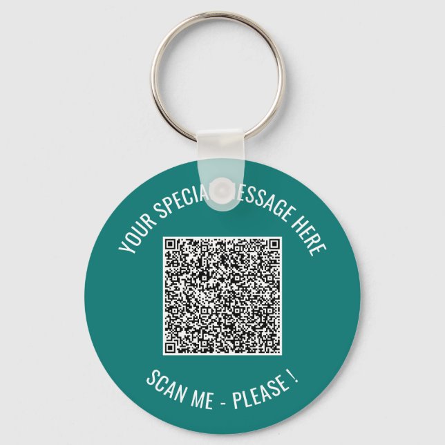 QR Code Your Text Message Surprise Keychain Gift (Front)