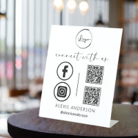 QR Connect With Us Business Logo Social Media