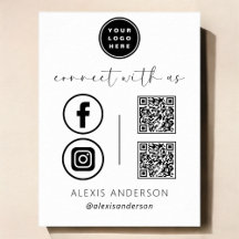 QR Connect With Us Business Logo Social Media Poster