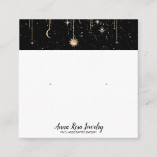 *~* QR Cosmic Celestial Sun Moon Jewellery Earring Square Business Card