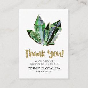 *~ QR COSMIC CRYSTAL Review THANK YOU AP8 LOGO Enclosure Card