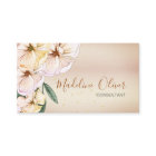 QR Floral Cinnamon Colour Elegant Business Card