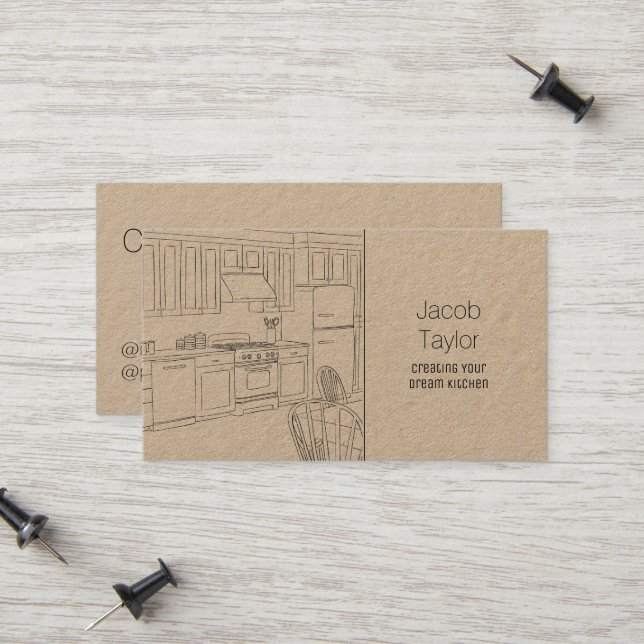 QR Kitchen Cabinetry Calling Card (Front/Back In Situ)