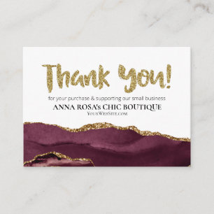 *~* QR Logo THANK YOU Review Branding AGATE AP8  Enclosure Card