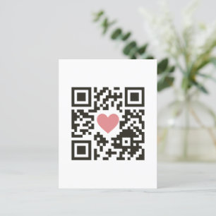 QR Love Code Postcard
