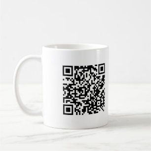 "QR me SAFE" black mug