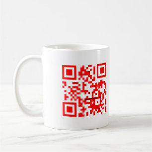 "QR me SAFE" red mug