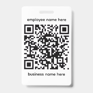 QR Name Badge