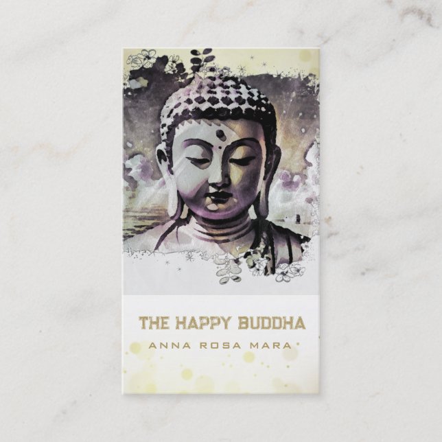 *~* QR Original Artsy Buddha AP33 QR Logo Business Card (Front)