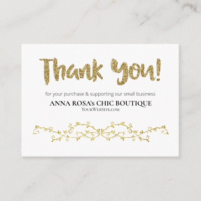 *~* QR Ornate Scroll THANK YOU LOGO Review AP8 Enclosure Card (Front)